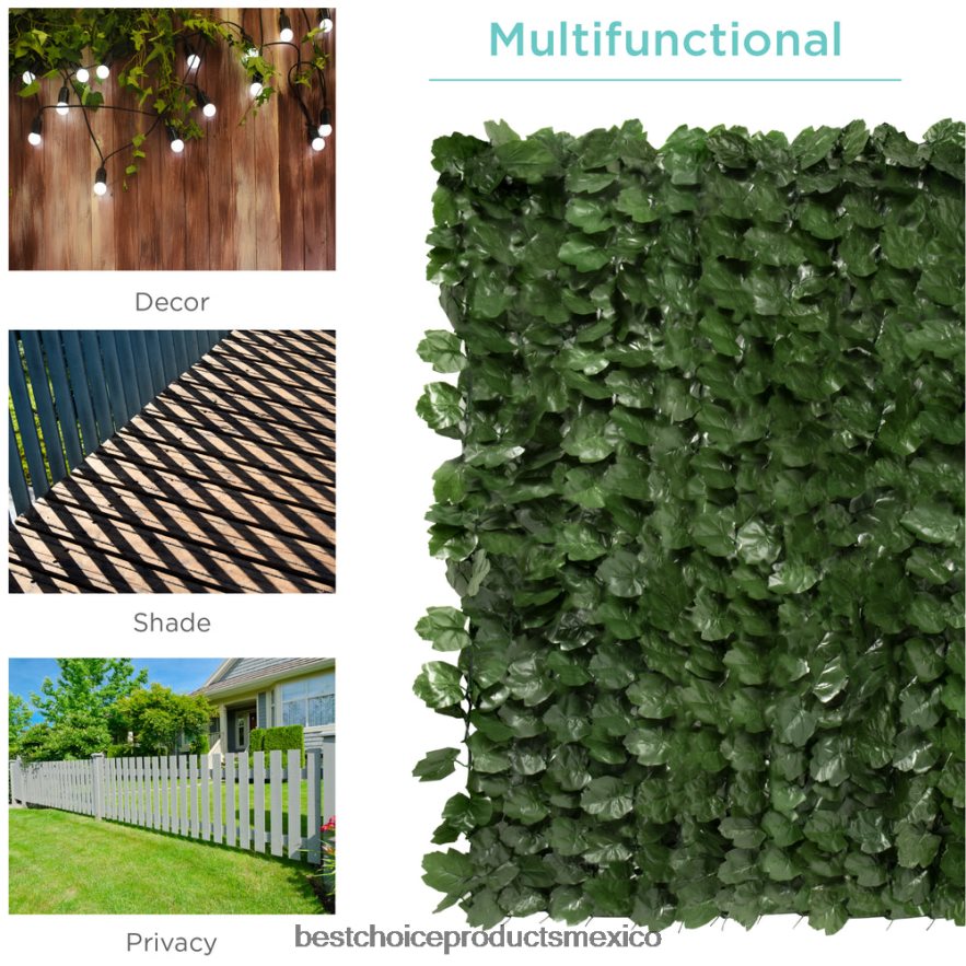 césped y jardín | valla de privacidad de hiedra sintética para exteriores Best Choice Products belleza X080FZ445