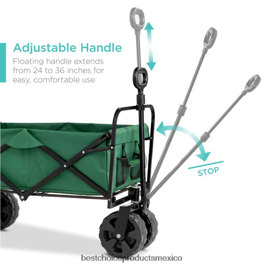 césped y jardín | Carro utilitario para interiores y exteriores con ruedas de 360 ​​grados y asa ajustable Best Choice Products verde X080FZ997