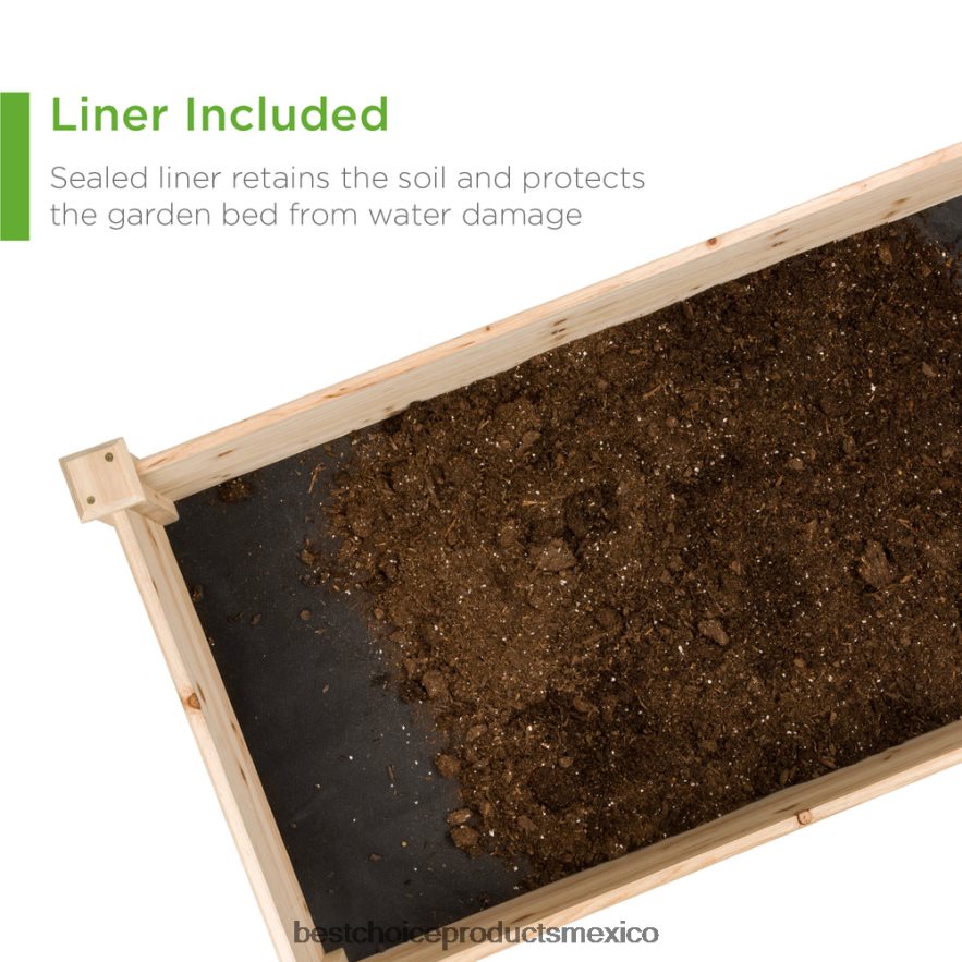 césped y jardín | Jardinera elevada de madera para jardín, césped, patio Best Choice Products natural X080FZ984