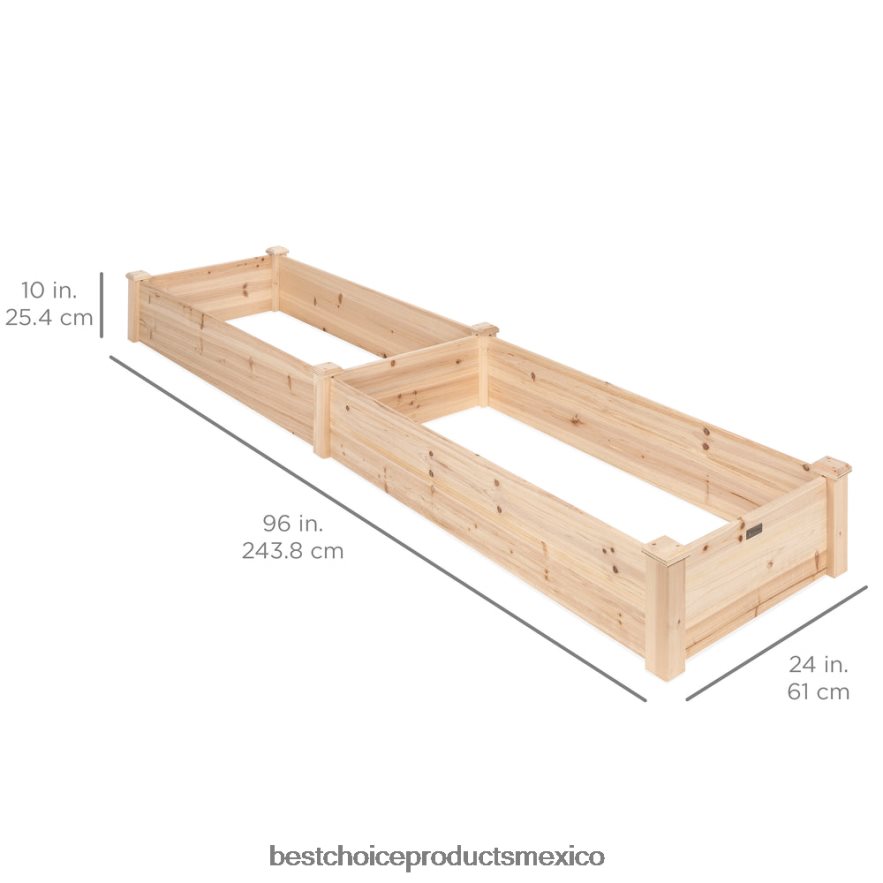 césped y jardín | Jardinera elevada de madera para jardín, césped, patio Best Choice Products natural X080FZ984