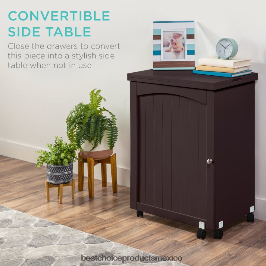 accesorio Mesa de costura plegable, estación de manualidades multiusos y mesa auxiliar con ruedas. Best Choice Products Café exprés X080FZ1079