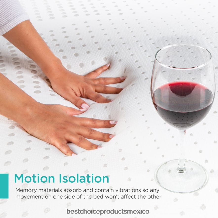accesorio Colchón de espuma viscoelástica de doble capa de 10 pulgadas con espuma certificada certipur-us Best Choice Products belleza X080FZ1192