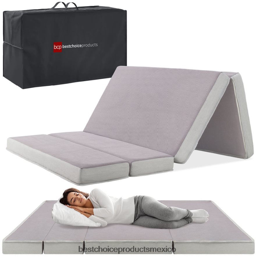 accesorio cubrecolchón portátil plegable con espuma de felpa Best Choice Products belleza X080FZ345