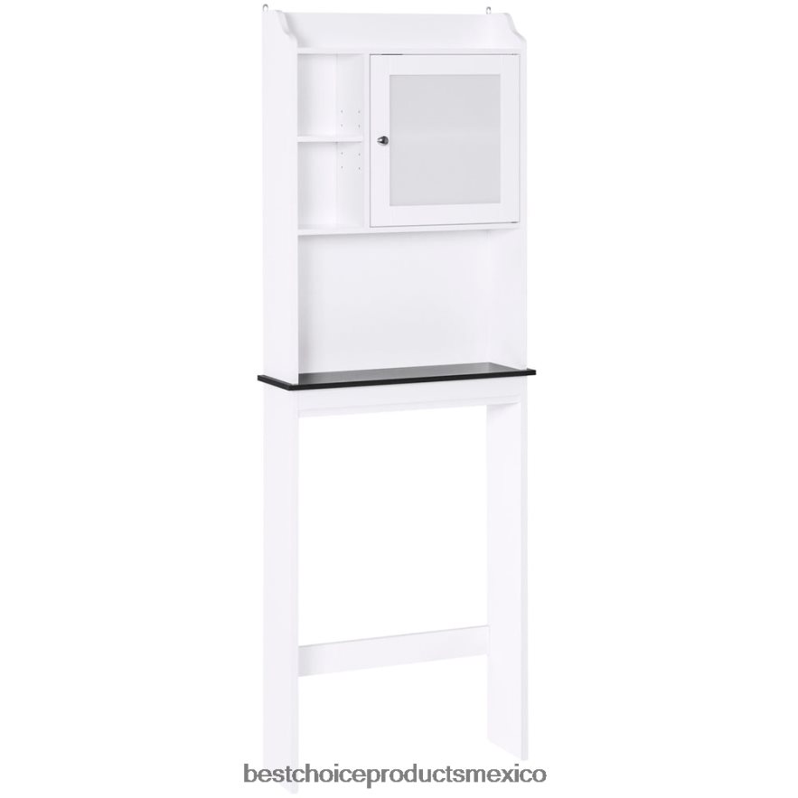 accesorio mueble de almacenamiento para baño sobre el inodoro con 1 puerta Best Choice Products blanco X080FZ1286