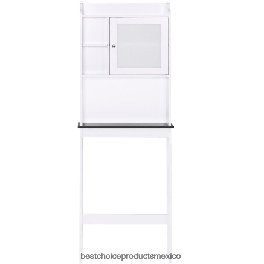 accesorio mueble de almacenamiento para baño sobre el inodoro con 1 puerta Best Choice Products blanco X080FZ1286