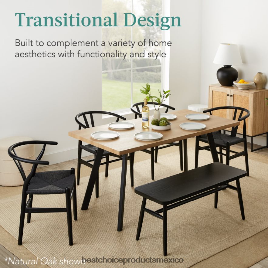 accesorio mesa de comedor extensible moderna con extensión de hoja, 2 cerraduras Best Choice Products gris X080FZ1252