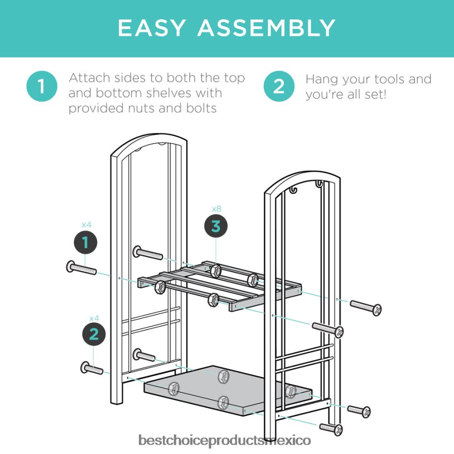 accesorio Juego de herramientas para soporte de leña de 5 piezas con gancho, escoba, pala y pinzas Best Choice Products cobre X080FZ352