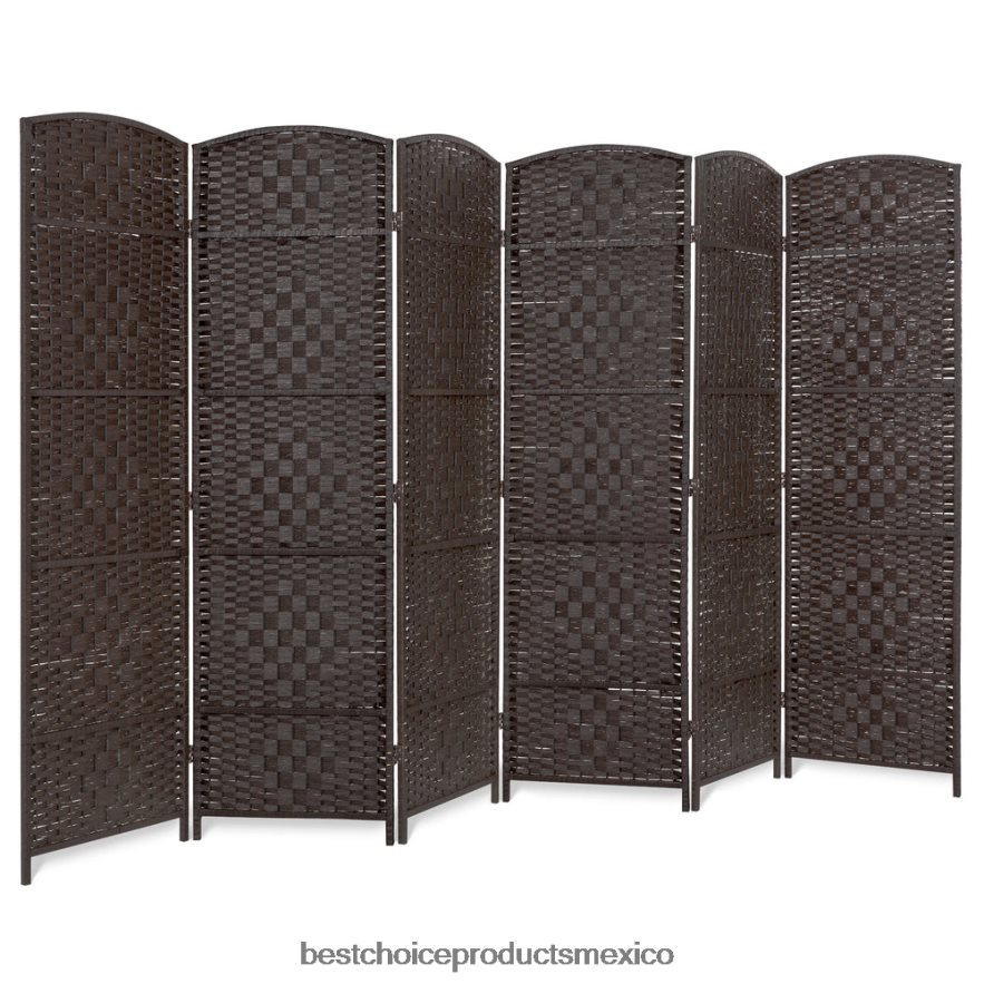 accesorio Separador de ambientes de 6 pies de altura, pantalla de privacidad plegable con tejido de diamantes de 6 paneles Best Choice Products moca oscuro X080FZ1283
