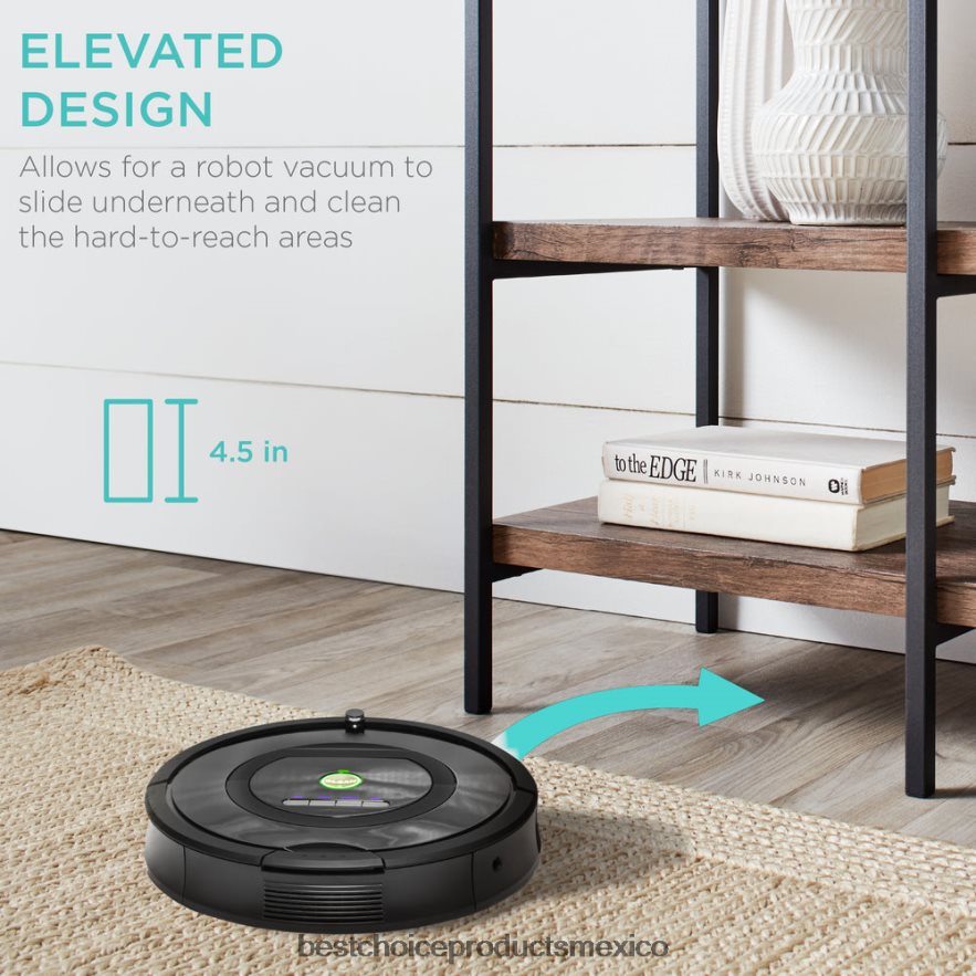 accesorio Mesa consola industrial de 4 niveles con estantes altos Best Choice Products nuez oscura X080FZ725