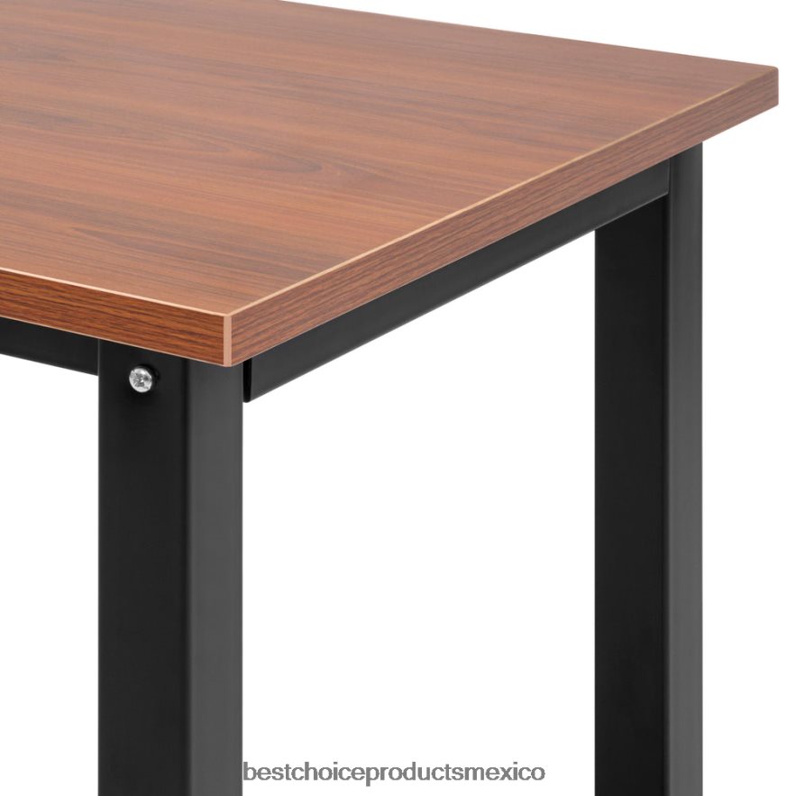 accesorio Mesa de estación de trabajo de escritorio para computadora de oficina en casa de 47,25x23,5 pulgadas con patas ajustables Best Choice Products marrón X080FZ1274