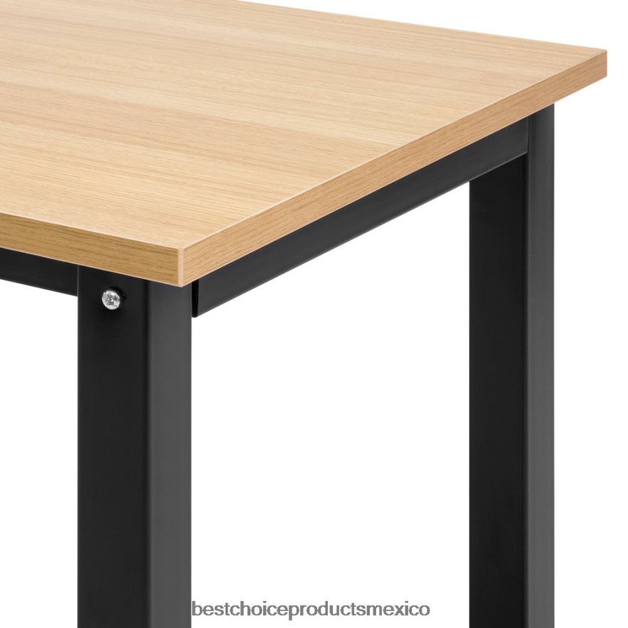 accesorio Mesa de estación de trabajo de escritorio para computadora de oficina en casa de 47,25x23,5 pulgadas con patas ajustables Best Choice Products marrón claro X080FZ1275