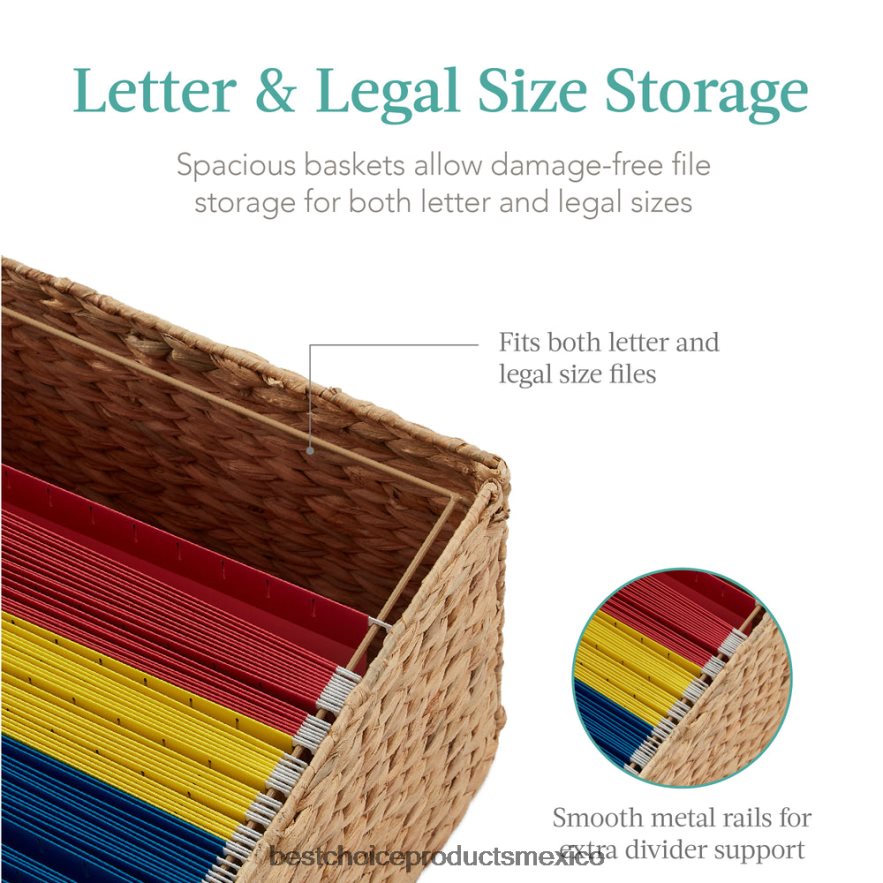 accesorio Archivador vertical con ruedas con estructura de madera de caucho y ruedas con bloqueo Best Choice Products natural X080FZ392