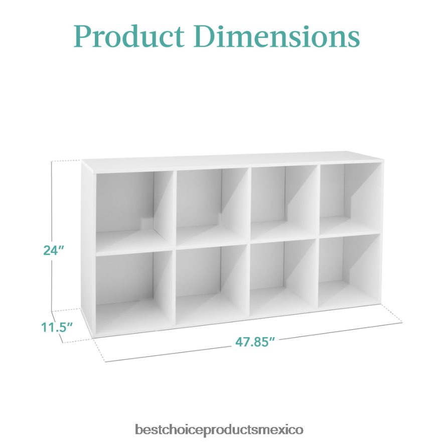accesorio Estantería de 8 cubos, pantalla de almacenamiento de 11 pulgadas con paneles extraíbles, personalizable Best Choice Products blanco X080FZ383