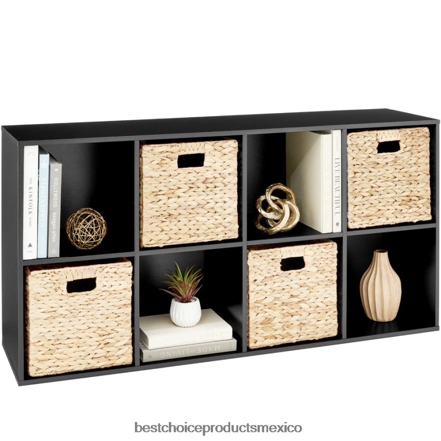 accesorio Estantería de 8 cubos, pantalla de almacenamiento de 11 pulgadas con paneles extraíbles, personalizable Best Choice Products negro X080FZ384