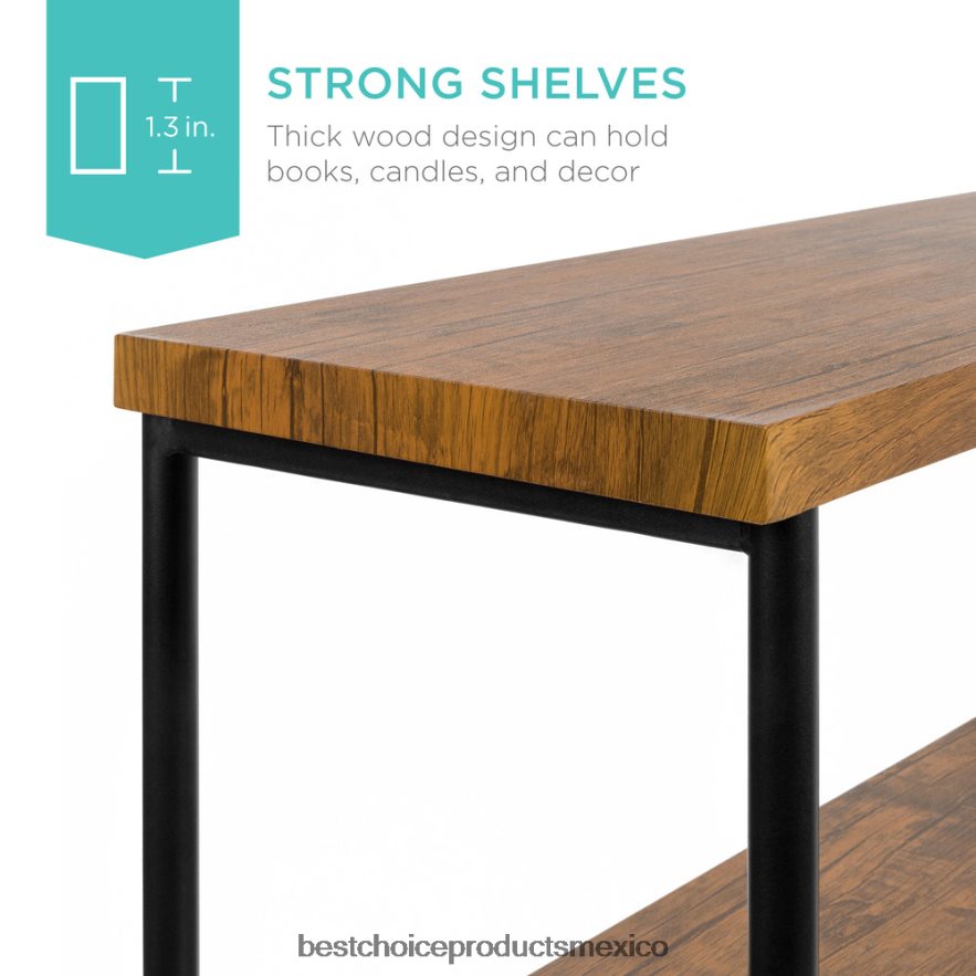 accesorio Estantería industrial de 5 niveles con estructura de metal y estantes de madera. Best Choice Products marrón X080FZ691