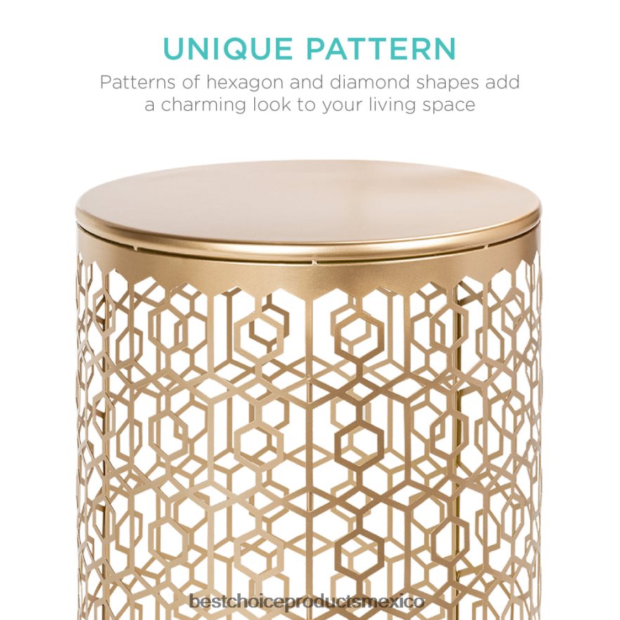 accesorio Juego de 2 mesitas de noche decorativas con mesa auxiliar redonda y diseño anidado. Best Choice Products blanco X080FZ1245