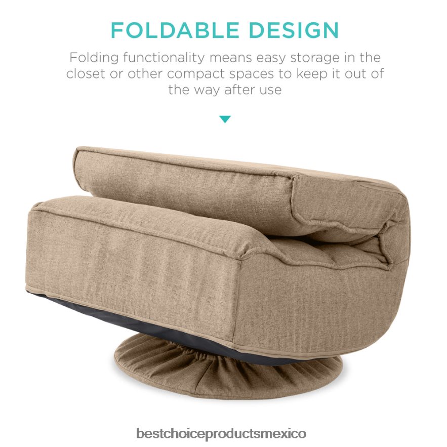 accesorio Silla de juego de piso plegable con giro de 360 ​​grados y 4 posiciones ajustables Best Choice Products broncearse X080FZ1215