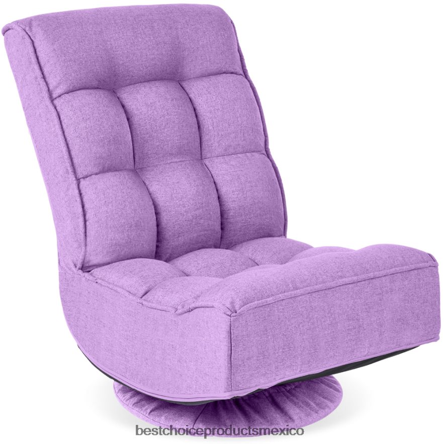 accesorio Silla de juego de piso plegable con giro de 360 ​​grados y 4 posiciones ajustables Best Choice Products lavanda X080FZ1213