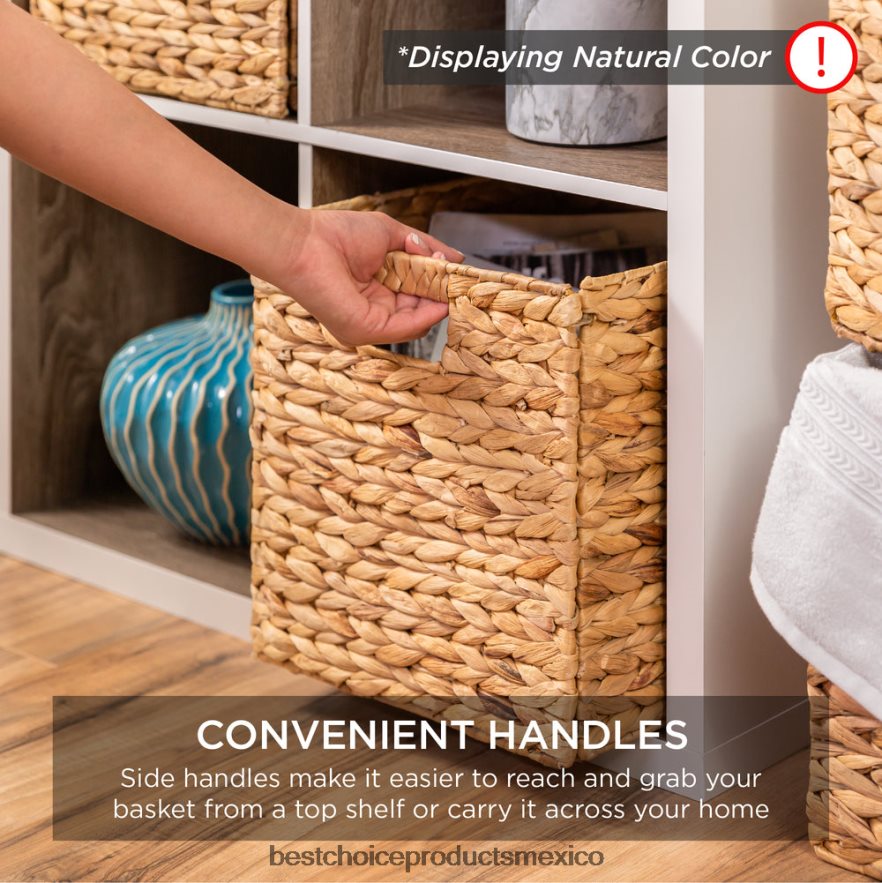 accesorio juego de 5 cestas de almacenamiento plegables de jacinto con inserciones Best Choice Products Café exprés X080FZ680