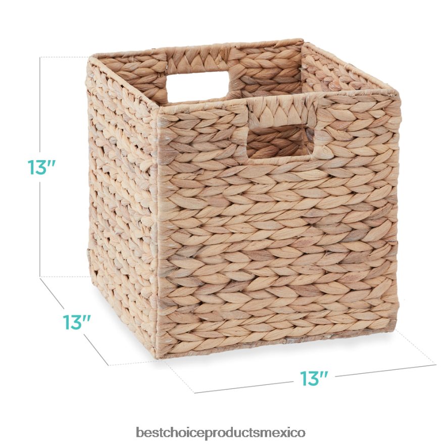 accesorio juego de 5 cestas de almacenamiento plegables de jacinto con inserciones Best Choice Products blanco X080FZ1239