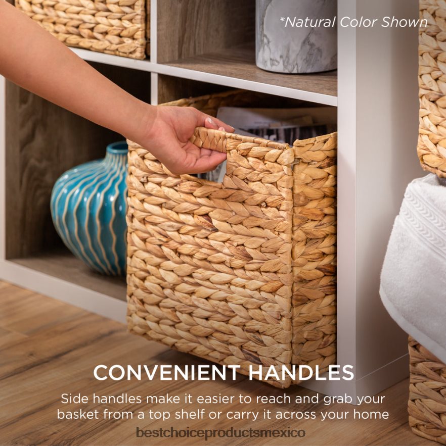 accesorio juego de 5 cestas de almacenamiento plegables de jacinto con inserciones Best Choice Products gris X080FZ683