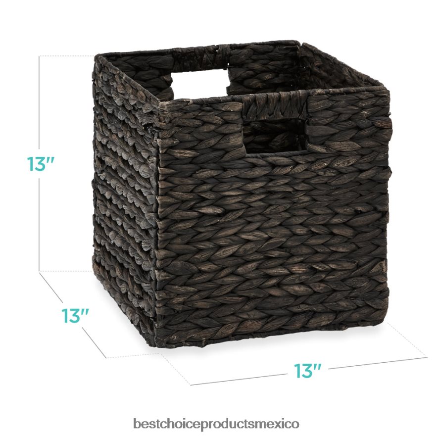 accesorio juego de 5 cestas de almacenamiento plegables de jacinto con inserciones Best Choice Products negro X080FZ1236