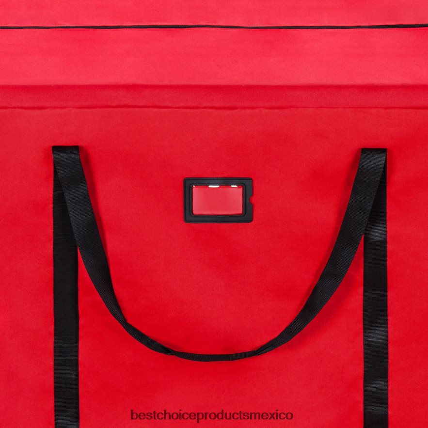 estacional bolsa de almacenamiento con ruedas para árbol de Navidad de 9 pies con ruedas y asa Best Choice Products rojo X080FZ267