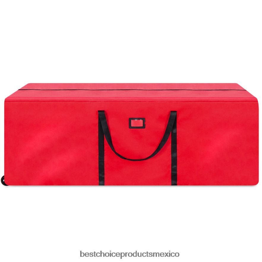 estacional bolsa de almacenamiento con ruedas para árbol de Navidad de 9 pies con ruedas y asa Best Choice Products rojo X080FZ267