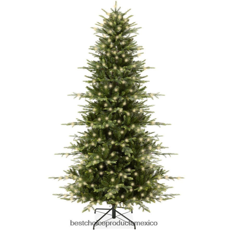 estacional Árbol de Navidad de abeto noble de álamo artificial preiluminado Best Choice Products soporte metálico X080FZ49