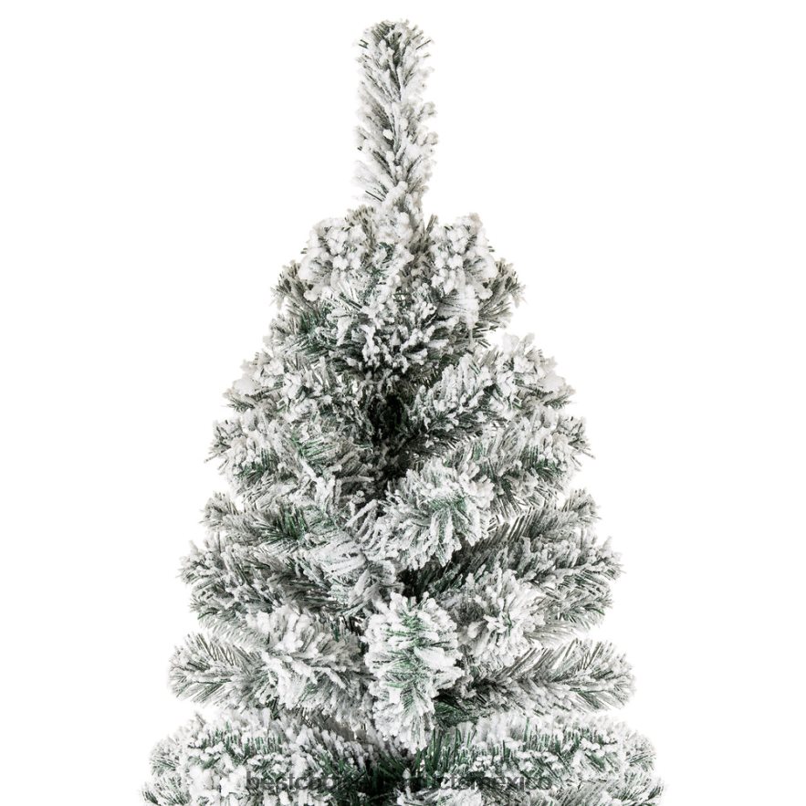 estacional nieve flocado lápiz artificial árbol de navidad Best Choice Products pararse X080FZ194