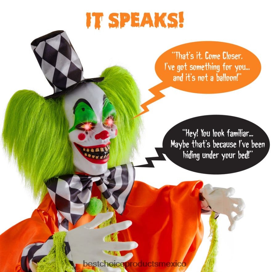 estacional funhouse freddy el payaso asesino animatrónico activado por movimiento accesorio de halloween Best Choice Products multi X080FZ225