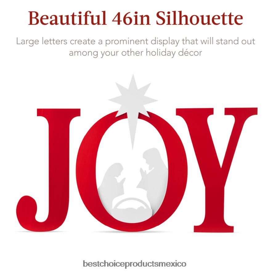 estacional Decoración navideña de jardín de 3 piezas con estacas para el suelo Best Choice Products rojo blanco X080FZ63