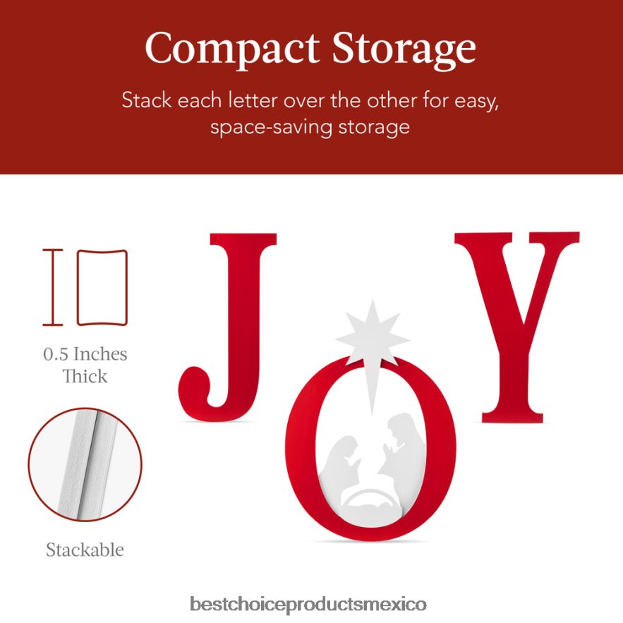 estacional Decoración navideña de jardín de 3 piezas con estacas para el suelo Best Choice Products rojo blanco X080FZ63