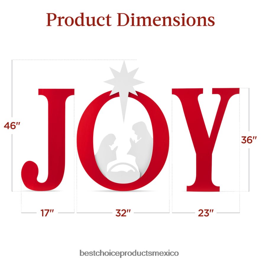 estacional Decoración navideña de jardín de 3 piezas con estacas para el suelo Best Choice Products rojo blanco X080FZ63