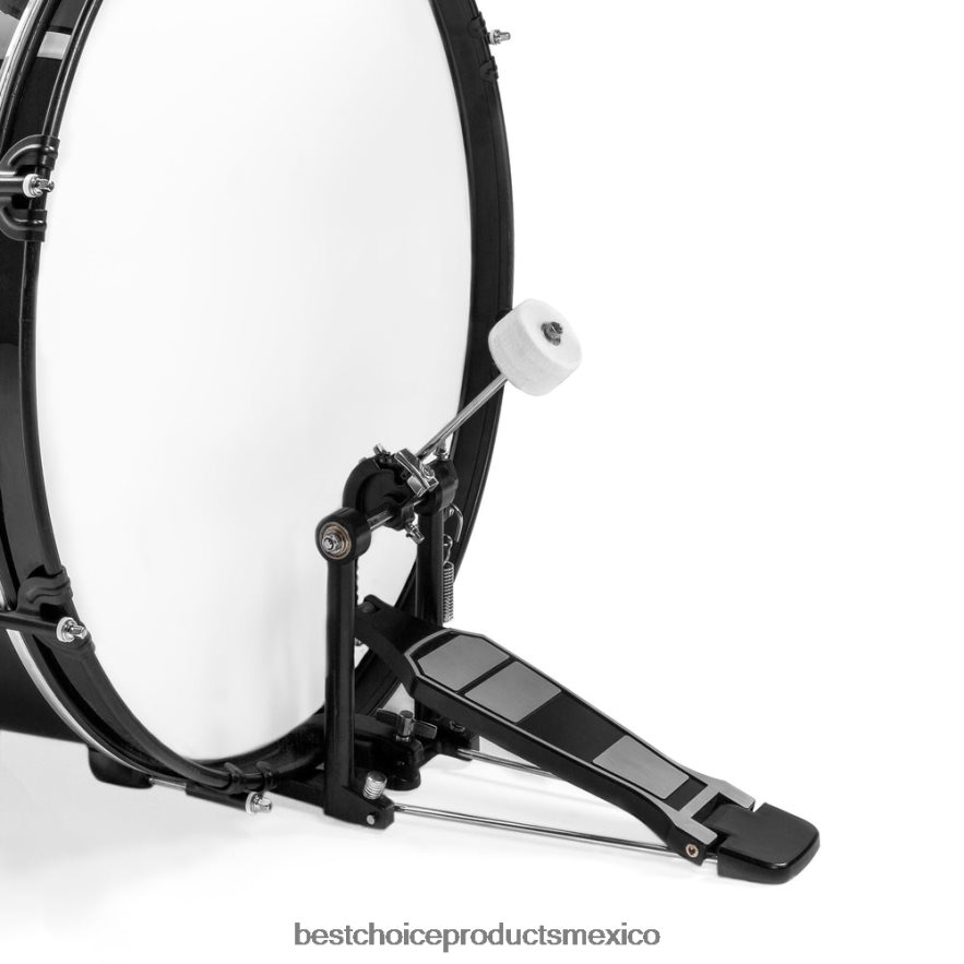 instrumentos musicales | Batería de tamaño completo de 5 piezas para adultos Best Choice Products negro X080FZ1149