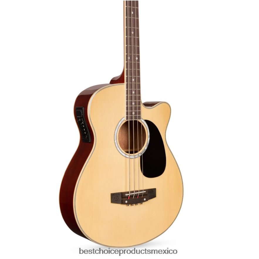 instrumentos musicales | Bajo eléctrico acústico con ecualizador y alma. Best Choice Products natural X080FZ1145