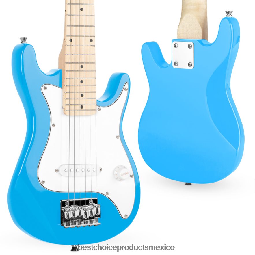 instrumentos musicales | Kit de iniciación para principiantes de guitarra eléctrica para niños con amplificador de 5w Best Choice Products azul claro X080FZ1082