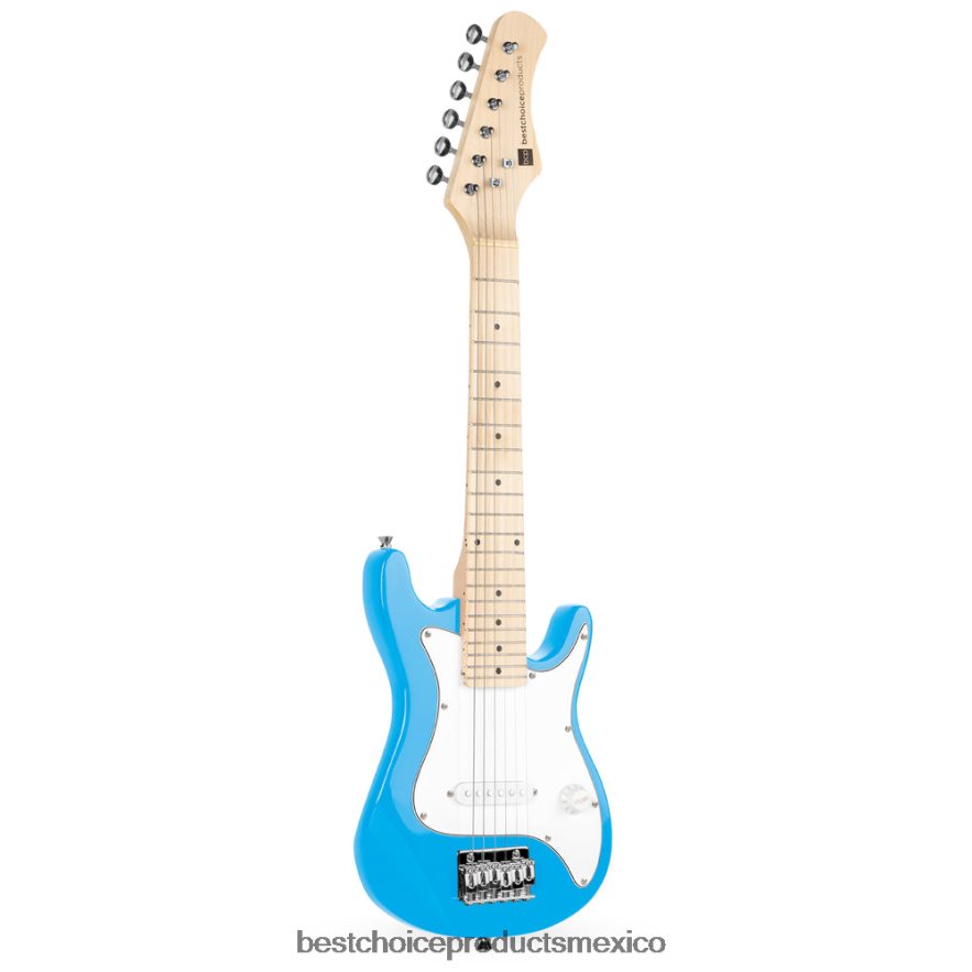 instrumentos musicales | Kit de iniciación para principiantes de guitarra eléctrica para niños con amplificador de 5w Best Choice Products azul claro X080FZ1082