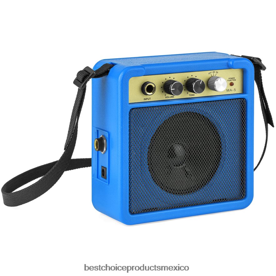 instrumentos musicales | Kit de iniciación para principiantes de guitarra eléctrica para niños con amplificador de 5w Best Choice Products azul claro X080FZ1082