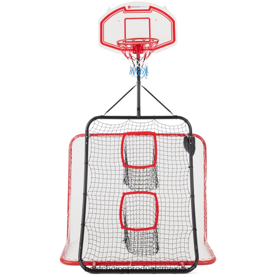 juguete y juego | Centro deportivo al aire libre de doble cara 5 en 1 con estructura de metal Best Choice Products multicolor X080FZ1028