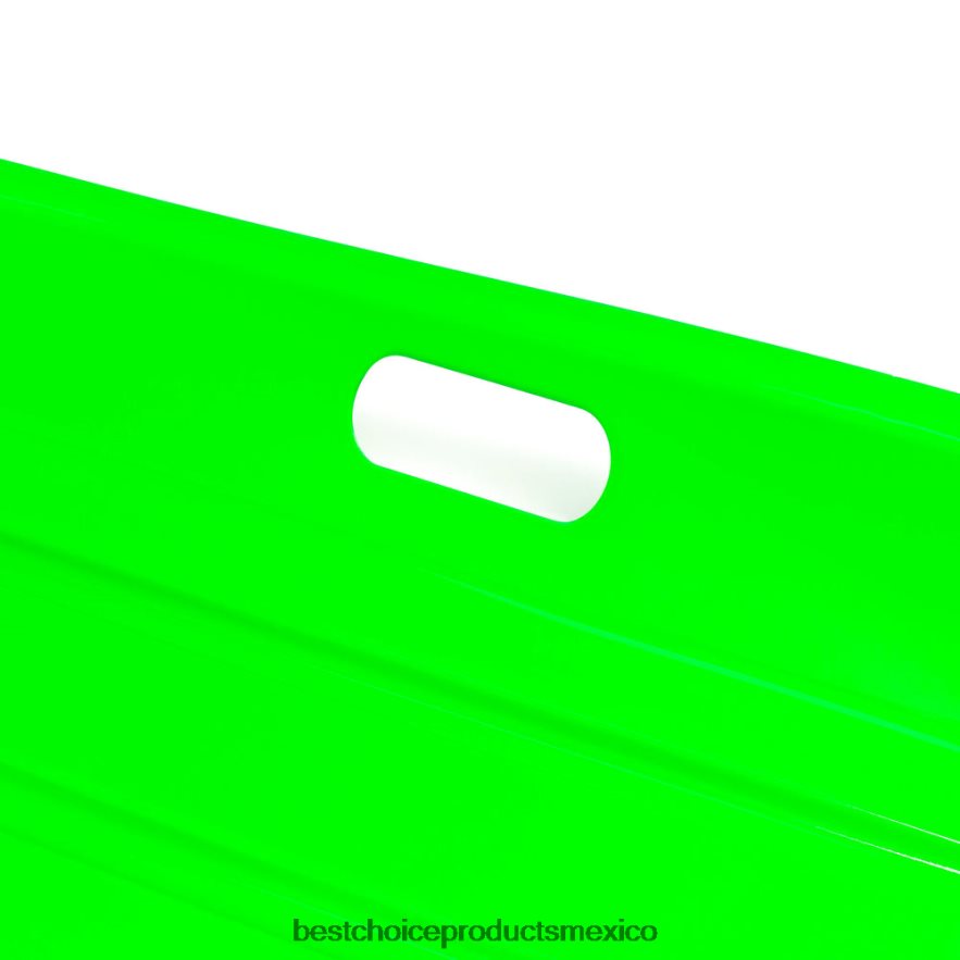 juguete y juego | Trineo de nieve para trineo de plástico para exteriores para niños con cuerda de tracción y asas Best Choice Products verde X080FZ1009