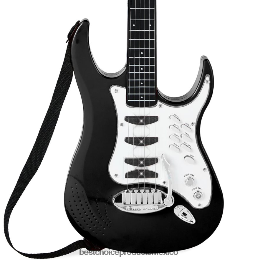 juguete y juego | Juego de guitarra eléctrica para niños con 6 canciones, micrófono y amplificador. Best Choice Products negro X080FZ282