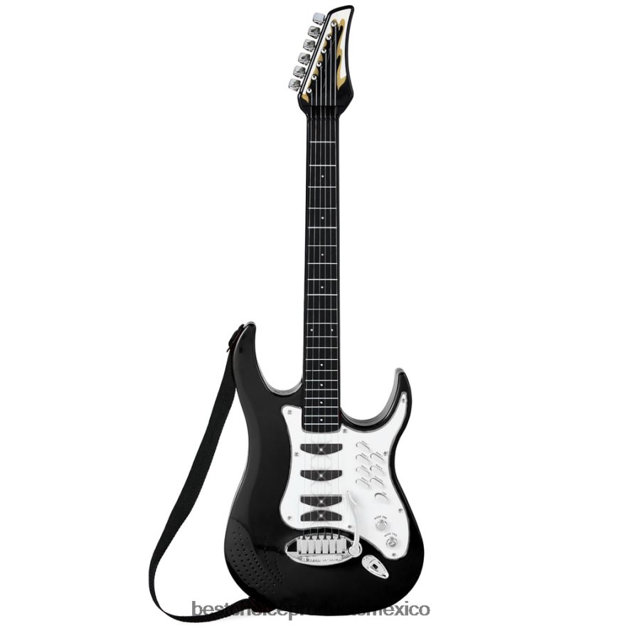 juguete y juego | Juego de guitarra eléctrica para niños con 6 canciones, micrófono y amplificador. Best Choice Products negro X080FZ282