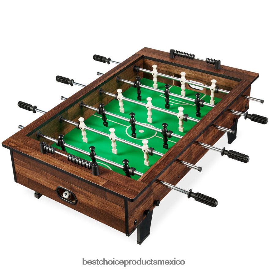 juguete y juego | Juego de futbolín de mesa, futbolín arcade con 2 pelotas Best Choice Products madera oscura X080FZ545