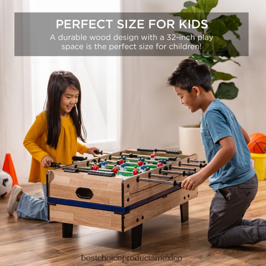 juguete y juego | Juego de mesa multijuego 4 en 1 con air hockey, tenis de mesa, billar y futbolín Best Choice Products natural X080FZ546