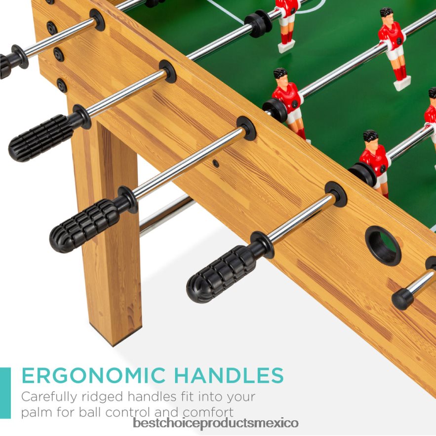 juguete y juego | mesa de futbolín, futbolín arcade con 2 portavasos y 2 pelotas Best Choice Products marrón claro X080FZ548