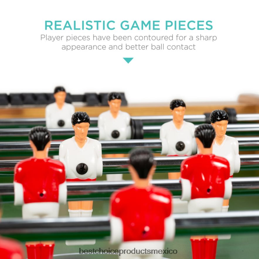 juguete y juego | mesa de futbolín, futbolín arcade con 2 portavasos y 2 pelotas Best Choice Products marrón claro X080FZ548