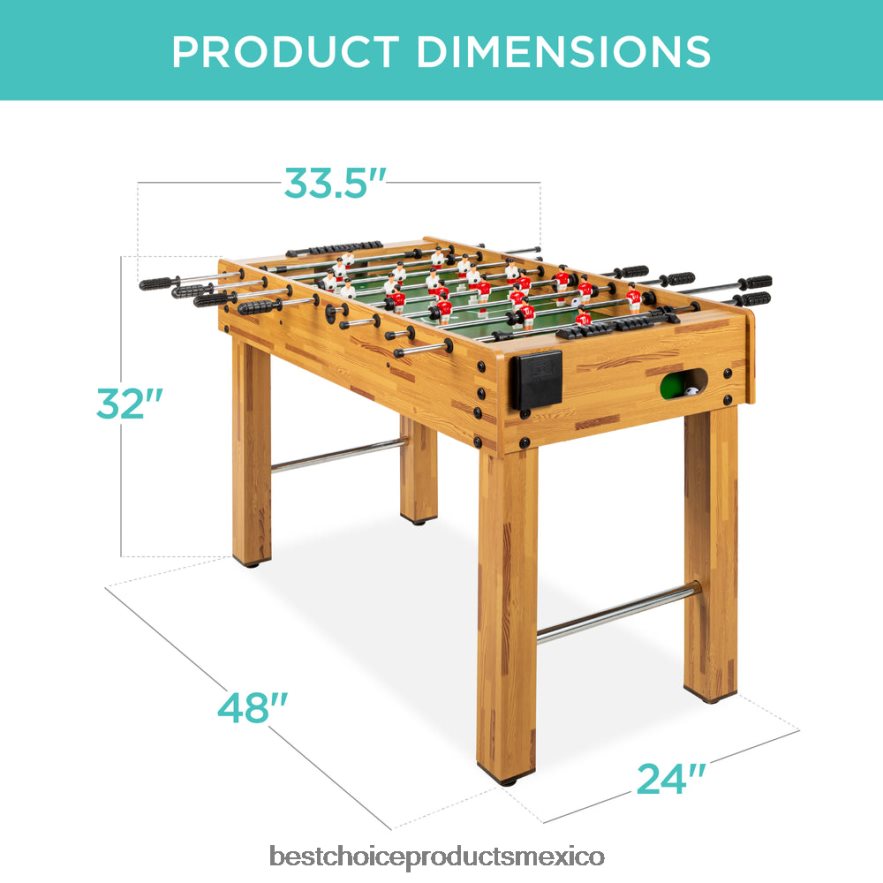 juguete y juego | mesa de futbolín, futbolín arcade con 2 portavasos y 2 pelotas Best Choice Products marrón claro X080FZ548