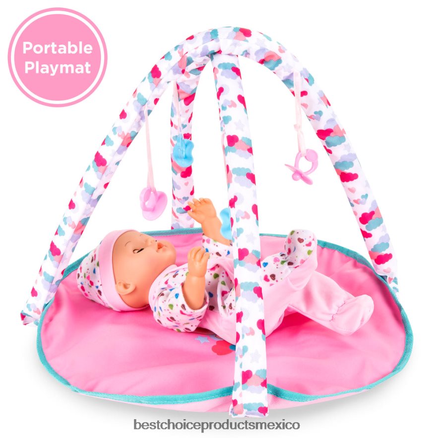 juguete y juego | Juego de rol de muñeca recién nacida de 15 piezas y 13,5 pulgadas para niños con accesorios Best Choice Products rosa X080FZ323