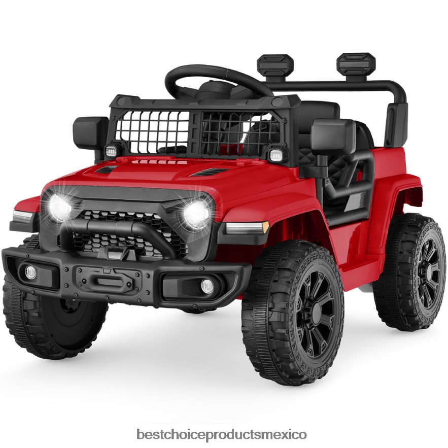 juguete y juego | Camión para niños de 6 V con control remoto para padres y suspensión en las 4 ruedas Best Choice Products rojo X080FZ557
